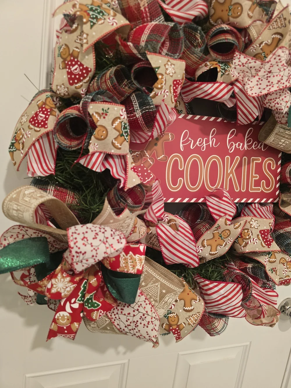 Gingerbread Holiday 'Fresh Baked Cookies' Wreath Christmas